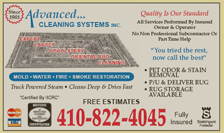 Advanced Cleaning Yellow Page ad